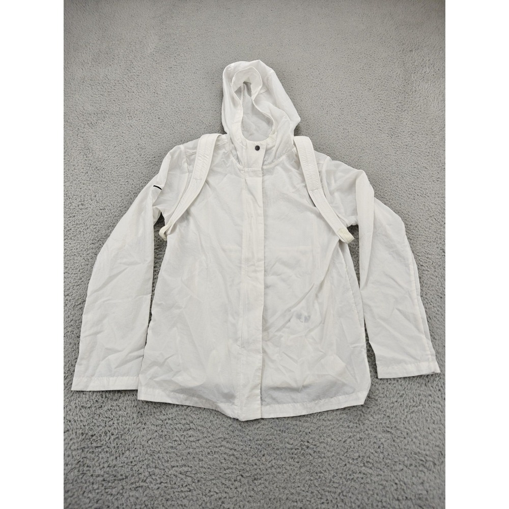 Nike Jacket Youth Large White Convertible Backpack Windbreaker Tech Lightweight